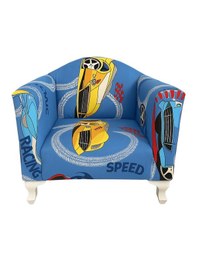 Resim Araba Temalı 0/6 Yaş Ayaklı Çocuk Koltuğu Mavi 