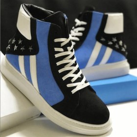 Resim Costo Shoes ALA301 Siy-Mavi Büyük Numara Dana Derisi Rahat Geniş Kalıp Erkek Bot 46 