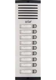 Resim Nts Diafon Sesli Işıklı Fotoselli Tek Sıra 9Lu Zil Butonu 4009 