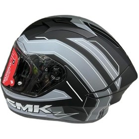 Resim Smk MA261 Stellar Bolt Kapalı Kask Gri Mat Siyah 