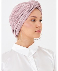 Resim Hürrem Bone Gül Kurusu Çapraz Büzgülü Tesettür Bone Fukuro Piliseli 2512 18 Gül Kurusu 