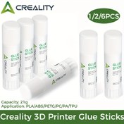 Resim Creality 1/2/6 adet 3D Yazıcı Yapıştırıcı Çubukları - PVP Katı Yapıştırıcı, Sıkılaşma Azaltma, Kalıntı Yok, PLA/ABS/PETG/PC/PA/TPU ile Uyumlu, Sıcak Yataklar ve Çoklu Yazıcı Kullanımı için Kolay Temizlik, Baskı Kalitesini Artırma, Katı Tasarım 
