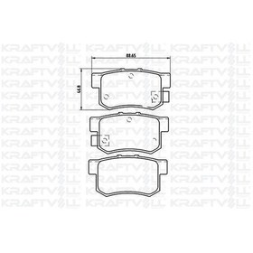 Resim Kraftvoll-07010080 - Fren Balatası Arka Accord 90 98 Legend 8 