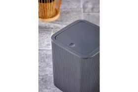 Resim Line Çizgili Kare Kapaklı Klik Çöp Kovası Banyo Mutfak 