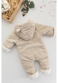 Resim Babymod Ayıcık Figürlü Welsoft Peluş Astronot Bebek Tulum Bej 