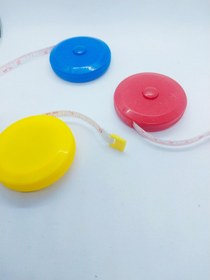 Resim Handmade metre otomatik basmalı renkli mini 120cm vucut ölçer 