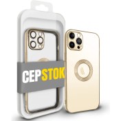 Resim CepStok Apple iPhone 12 Pro Kılıf Şeffaf Kamera Lens Koruyuculu Kenar Renkli Yumuşak Silikon 