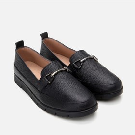Resim Hotiç Hakiki Deri Siyah Kadın Tokalı Loafer 01ayh306720a100 Siyah-black Siyah 