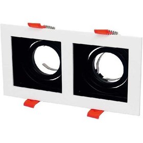 Resim Cata CT 5227 Pars Kare Spot İkili Beyaz+Siyah 