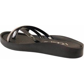 Resim Voga 1500-135 Parlak Deri Anatomik Fashion Parmak Arası Kadın Terlik Platin 