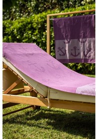 Resim Menderes Home Cotton Collection Bukle Plaj Havlusu Çapa Mor 