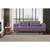 Resim Perla Sofa Madrid Üçlü Yataklı Kanepe Keten Mürdüm 