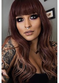 Resim Caş Dekorasyon Takma Kahkül - Koyu Kızıl - 99 