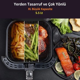 Resim Dalle Xl 5.5 Lt Yağsız Fritöz/airfryer 1700 Watt 