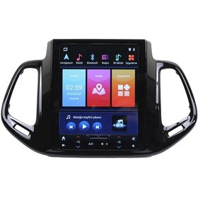 Resim Jeep Compass Tesla 2016/2020 Model 9.7'' İnç Kameralı, Carplay'li Uyumlu 9" 