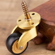 Resim 1 Adet Sağlam Antika Pirinç Metal 360° Sessiz Rulmanlı Tekerlek - Altın/Siyah Renkli Mobilya Ayakları için Pürüzsüz ve Gürültüsüz Hareket, Koltuklara, Masalara, Sandalyelere, Şifonyeler Uyumlu (Kolay Montaj), Dökme Tekerlekler, Mobilya Tekerlekleri, Ağır Hizmet Tipi Dökme Tekerlekler, Tekerlekli Araba Tekerleri, Kapı Tekerleği, Ağır Hizmet Tipi Döner Tekerlekler, Ağır Hizmet Tipi Döner Tekerlekler, Tekerlekler için araba, Yatak Tekerlekleri, Ağır Hizmet Tekerlekleri, Mobilya 