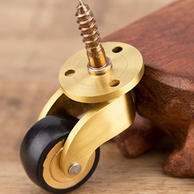 Resim 1 Adet Sağlam Antika Pirinç Metal 360° Sessiz Rulmanlı Tekerlek - Altın/Siyah Renkli Mobilya Ayakları için Pürüzsüz ve Gürültüsüz Hareket, Koltuklara, Masalara, Sandalyelere, Şifonyeler Uyumlu (Kolay Montaj), Dökme Tekerlekler, Mobilya Tekerlekleri, Ağır Hizmet Tipi Dökme Tekerlekler, Tekerlekli Araba Tekerleri, Kapı Tekerleği, Ağır Hizmet Tipi Döner Tekerlekler, Ağır Hizmet Tipi Döner Tekerlekler, Tekerlekler için araba, Yatak Tekerlekleri, Ağır Hizmet Tekerlekleri, Mobilya 