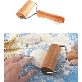Resim Hype Store Mini Merdane,hamur Silindiri,hamur Açmak Için Pratik Mini Merdane,pizza,börek,hamur Işleri Için Kolay Kullanım Mini Döner Başlıklı Merdane 