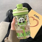 Resim Jiexiao Sevimli Öğrenci Plastik Kupa Çocuk Pipetli Su Kurı (Yurt Dışından) 