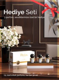 Resim PERLAS Hediye Seti, 3*30 ML- özel erkek parfümü. Sevdiklerinize yakışan bir hediye. 