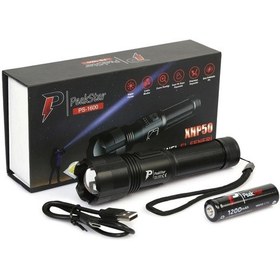Resim Ps-1600 Süper Parlak Led Zoomlu 5 Mod Su Geçirmez Profesyonel Kamp Bekçi Avcı Feneri Çok Renkli 