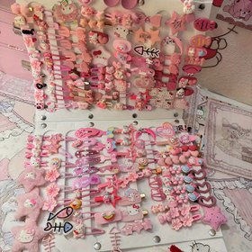 Resim 50 adet Sanrio HelloKitty & for My Melody Saç Tokası Seti - Pembe, Plastik, HelloKitty Temalı Tasarımlar HelloKitty Cümleleriyle, Sevgililer Günü Parti Hediyeleri ve Dekorasyonlar için İdeal, Sevimli Saç Aksesuarları 