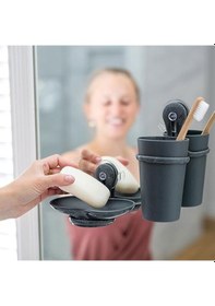 Resim Gri Diş Fırçalık - 300 Ml Siyah 