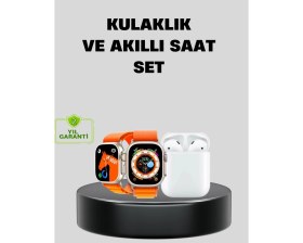 Resim Normadia Çiftli Akıllı Saat ve Kablosuz Kulaklık Seti, Şık ve Fonksiyonel Teknoloji 