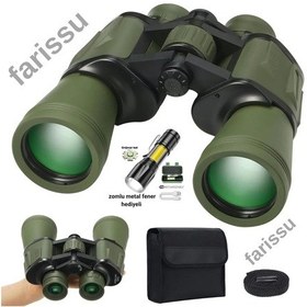 Resim 100x100 Profesyonel Dürbün 20x Zoom 50mm Lens Bak-4 Prizma Zimlu Mini Fener Hediyeli Yeşil 