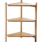 Resim IKEA Bambu Banyo Raf Ünitesi 34X60 cm Meridyendukkan Üçgen Model Banyo Rafı Doğal 