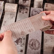 Resim 1 Set Vintage Washi Tape Assortment - Elegan Tasarımlar Scrapbooking, Günlük Defter, DIY El Sanatları ve Hediye Paketleme için - Rengli Kağıt Bantlar Sanat Projeleri için 