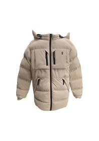 Resim Life For Moda Erkek Çocuk İçi Peluş Astarlı Çıkarılabilir Kapüşonlu Su Geçirmez Mont 2042 Krem 