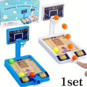 Resim Mini masaüstü silah oyun seti, parmak fırlatma basket makinesi, ebeveynler ve çocuklar için interaktif oyuncak, çocuklar için doğum günü hediyesi, hediye, eğitim odaklanma becerileri, basket kortu dekorasyonu simüle etme. 