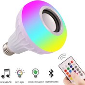 Resim JUNGLEE Bluetooth Hoparlör Uzaktan Kumandalı Led Ampul Enerji Tasarruflu 7w Beyaz 5w Rgb Işık 3w Speaker 