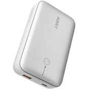 Resim Aukey PB-Y57-WH 22.5 W 20000 mAh PD QC3.0 Type-C USB-A Powerbank Gümüş 