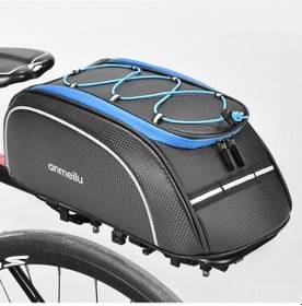 Resim Yifomall Sırt Çantası Bisiklet Motor Elektrikli Araçlar İçin 8l Su Geçirmez Pu Malzeme Yansıtıcı Kayışlı Yağmur Kapağılı Siyah-mavi 7010 Mavi 