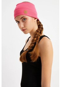 Resim Kadın Pamuklu Kaşkorse, Kaymaz, Terletmez, Ultra Hafif, Spor Saç Bandı Bandana - Tek Ebat / Pembe Pembe 
