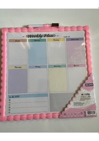 Resim Manyetik Yazı Tahtası Çift Taraflı 29 Cm X 29 Cm Pembe 
