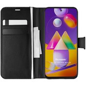 Resim Samsung Galaxy M31s Kılıf Delux Leather Wallet Siyah Microsonic