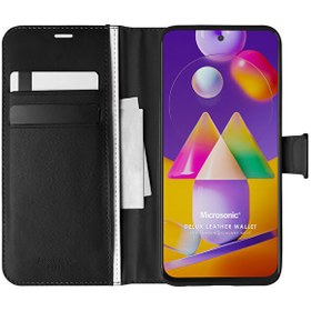 Resim Samsung Galaxy M31s Kılıf Delux Leather Wallet Siyah 