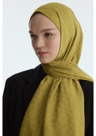 Resim Mirsoy Scarf İpeksi Jakar Şal Mira Desen Soft Yeşil 
