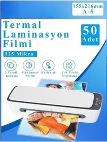 Resim Sevimle Store Filmi Parlak A5 50 Li 1 Paket 125 Mikron Laminasyon Kaplama Pvc Kaplama Poşeti 50 Adet 