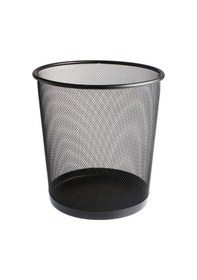 Resim Metal Perfore Çöp Kovası, Büyük Boy, Siyah, 12 Litre, Paslanmaz Metal 