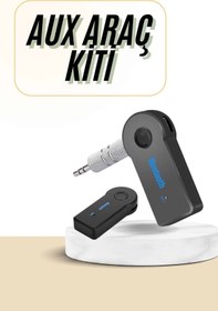Resim teknodayım Bluetooth Araç Kiti Aux Çıkışlı Telefon Müzik Alıcı Tüm Cihazlara Uyumlu 