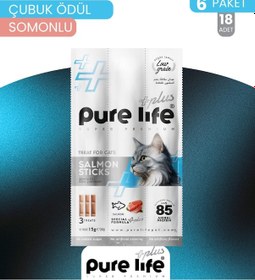 Resim Plus 6'lı Stick Somonlu Kedi Ödül Çubukları 6x15 Gr 