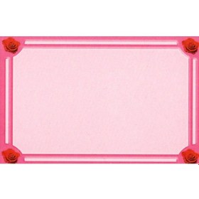 Resim Mesaj Kartı Tekli 100 Adet Pembe 