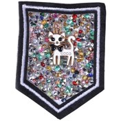 Resim Aplike Ütü İle Yapışan Taşlı Kedi Arma 5 cm 
