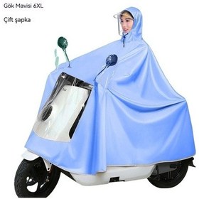 Resim Motosiklet Yağmurluk Panço Kalınlaşır Ve Yağmur Geçirmez Çift Erkek Ve Kadın Genel Panço Turuncu 