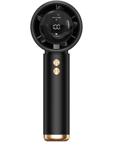 Resim Usb Şarjlı El Tipi Vantilatör, Yüksek Hızlı Turbo Fan Siyah, 