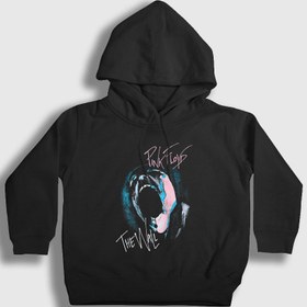 Resim Unisex Çocuk Siyah The Wall V2 Pink Floyd Kapüşonlu Sweatshirt 